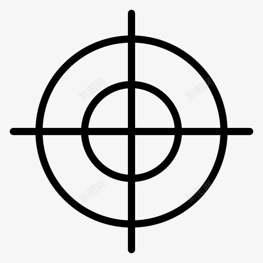 目标十字线点图标svg_新图网 https://ixintu.com 十字线 成就徽章 点 目标