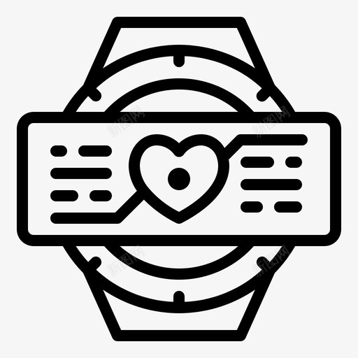 诊断应用程序心脏图标svg_新图网 https://ixintu.com 应用程序 心脏 手表 智能 智能手表健康设备 诊断