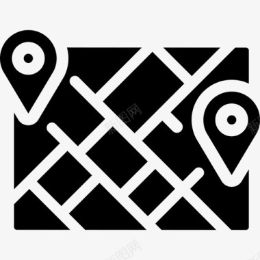 地图gps计划图标图标