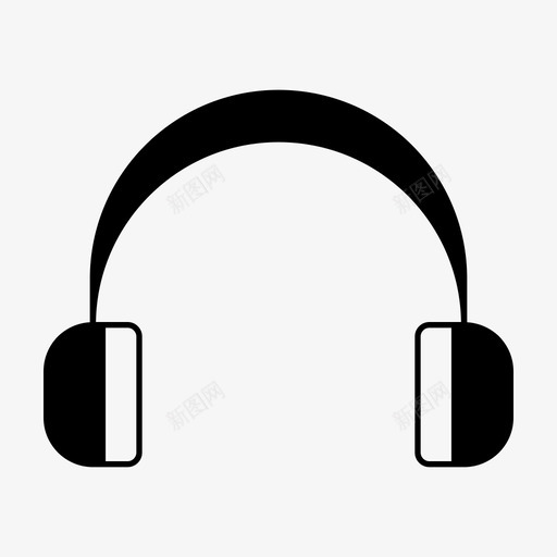 耳机听网页字形图标样式svg_新图网 https://ixintu.com 听 网页设计字形图标样式 耳机