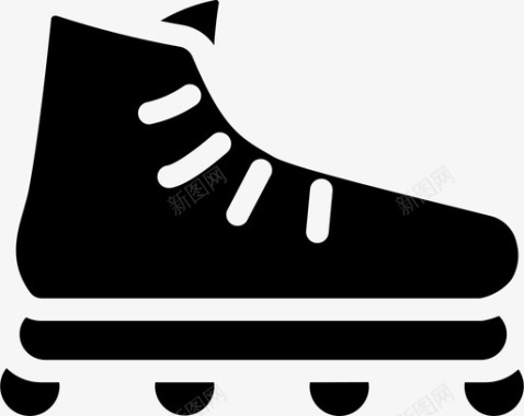 直列溜冰鞋滚轴溜冰图标图标