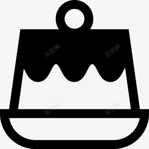 布丁面包房甜点图标svg_新图网 https://ixintu.com 布丁 明胶 甜点 面包房 食物
