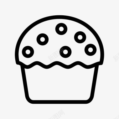 纸杯蛋糕面包房奶油图标图标