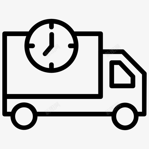 送货车物流订单图标svg_新图网 https://ixintu.com 旅游 物流 电子商务 订单 货车 送货