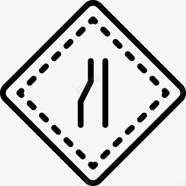 狭窄高速公路狭隘图标图标