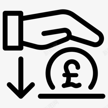 英镑储蓄货币图标图标