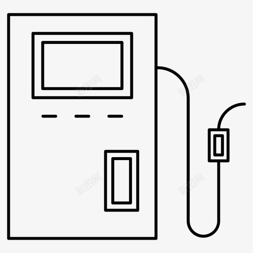 燃油加油站气泵图标svg_新图网 https://ixintu.com 加油站 气泵 汽油 油泵 燃油 线组 细线 行驶