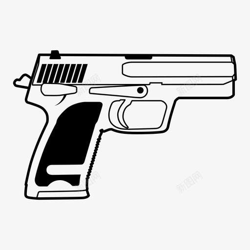 诘问者科赫usphecklerkochusp枪图标svg_新图网 https://ixintu.com heckler koch usp 军用 手枪 枪支 武器 科赫 诘问 问者