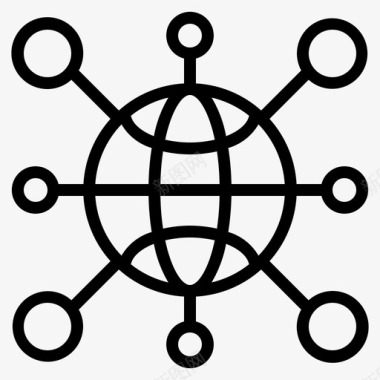 网络社区联系图标图标