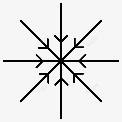 雪花冬季圣诞节常规系列30图标svg_新图网 https://ixintu.com 冬季 圣诞节常规系列30 雪花
