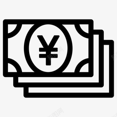 日本日元日元现金图标图标