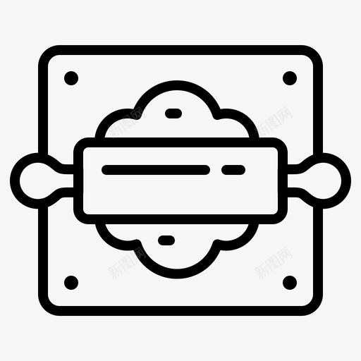 面包房烘焙面包卷图标svg_新图网 https://ixintu.com 擀面杖 烘焙 面包 面包房