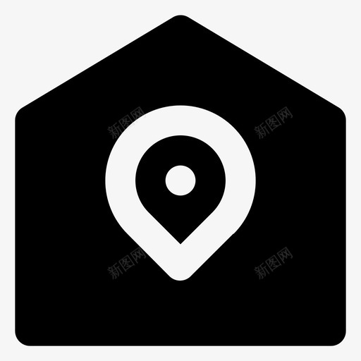 位置房产房子图标svg_新图网 https://ixintu.com 位置 别针 小肥房 房产 房地产 房子