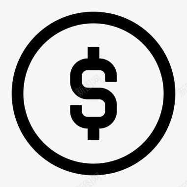美元硬币账户货币图标图标