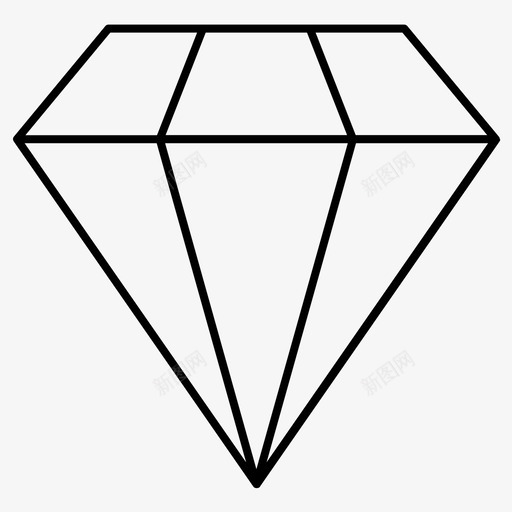 钻石宝石石材图标svg_新图网 https://ixintu.com 宝石 常规 石材 线组 通用 钻石