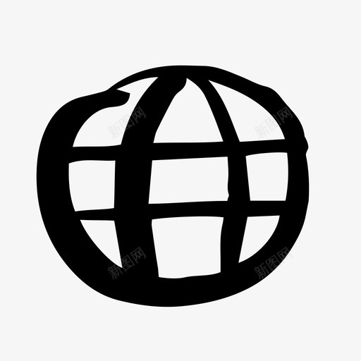 地球笔刷圆形图标svg_新图网 https://ixintu.com 全局 圆形 地球 样式 笔刷