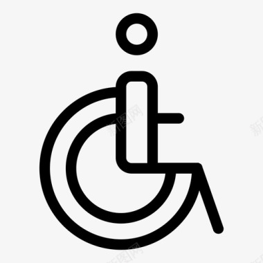 残疾人轮椅机场图标图标