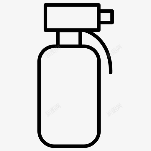水瓶理发师淋浴图标svg_新图网 https://ixintu.com 水瓶 淋浴 理发师 粗体 线条
