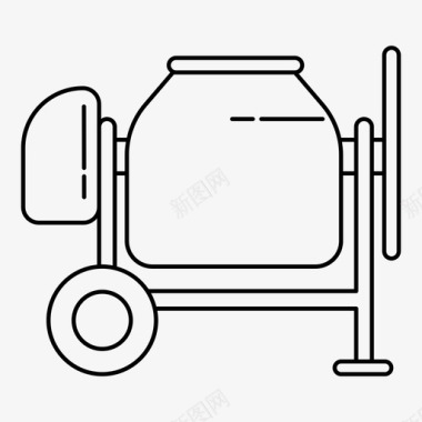 混凝土搅拌机维修工具图标图标