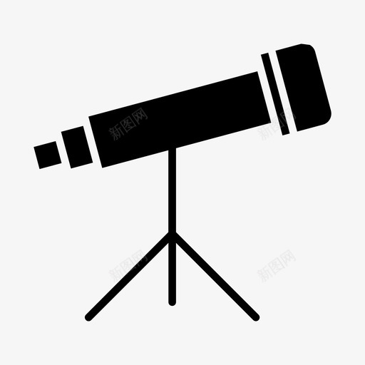 望远镜视觉变焦图标svg_新图网 https://ixintu.com 变焦 教育 望远镜 视觉