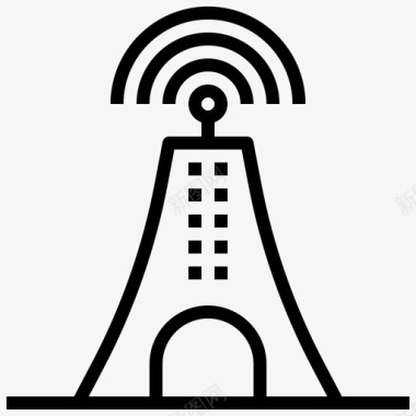 通信塔天线电子设备图标图标