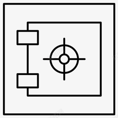 储物柜上锁保险箱图标图标