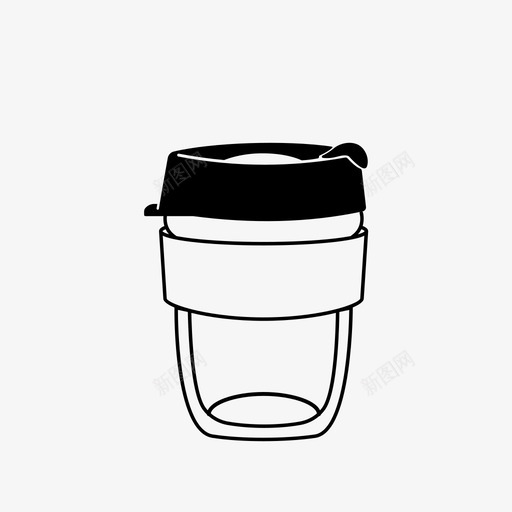 可重复使用的玻璃杯子咖啡杯环保图标svg_新图网 https://ixintu.com 使用 咖啡杯 杯子 环保 玻璃 玻璃杯 用的 重复
