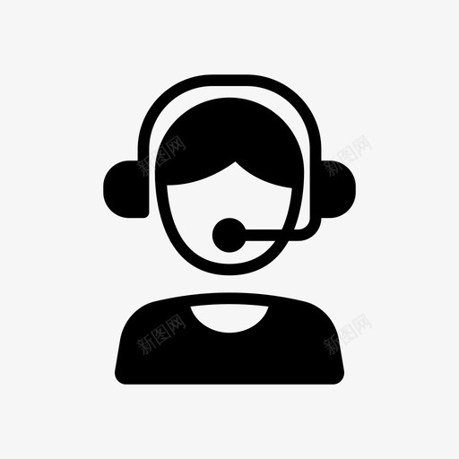 呼叫中心客户服务耳机图标svg_新图网 https://ixintu.com 呼叫中心 大纲 字形 客户服务 帮助 接线员 支持 服务支持 耳机