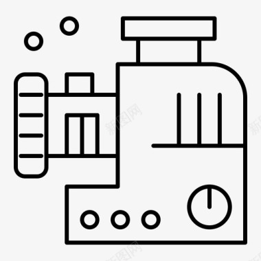 食品切碎机切肉机图标图标