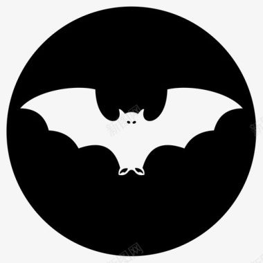 蝙蝠动物苍蝇图标图标
