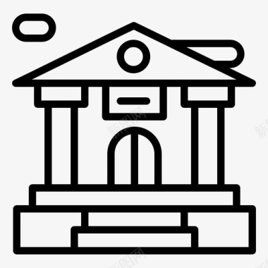 银行银行账户大楼图标图标