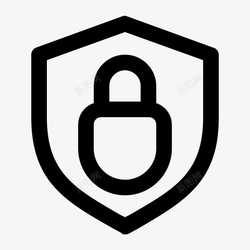 安全挂锁防护图标svg_新图网 https://ixintu.com 安全 挂锁 网络 防护