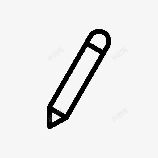 铅笔记号笔用户体验图标svg_新图网 https://ixintu.com 书写 体验 用户 用户界面 记号 铅笔