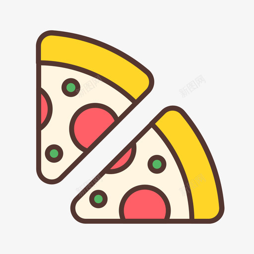 披萨 pizzasvg_新图网 https://ixintu.com 披萨 pizza 披萨 可爱 多色 手绘