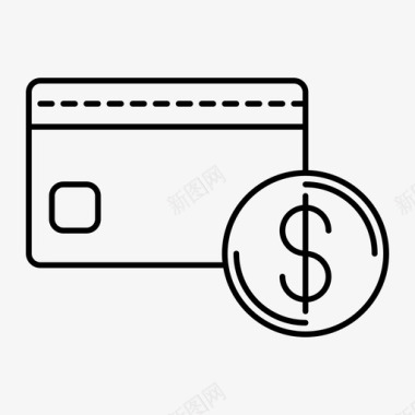 卡支付帐单成本图标图标