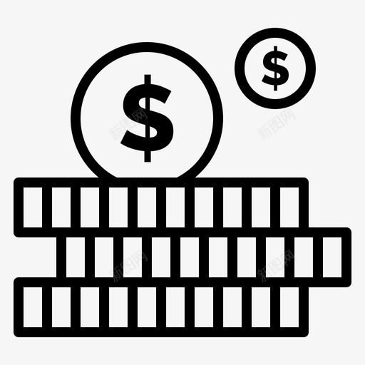 预算硬币投资图标svg_新图网 https://ixintu.com 投资 硬币 钱 预算
