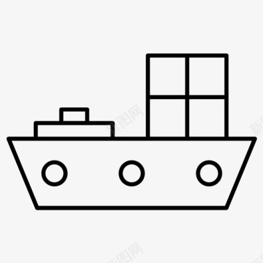 船运输旅行图标图标