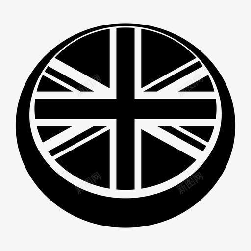 英国国旗王国图标svg_新图网 https://ixintu.com 国旗 旗帜按钮 王国 英国