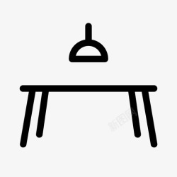 住宅公园台灯建筑家具图标高清图片