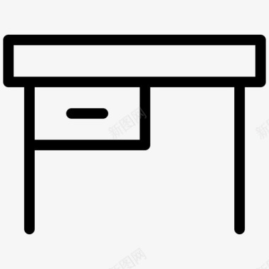 书桌抽屉桌子图标图标
