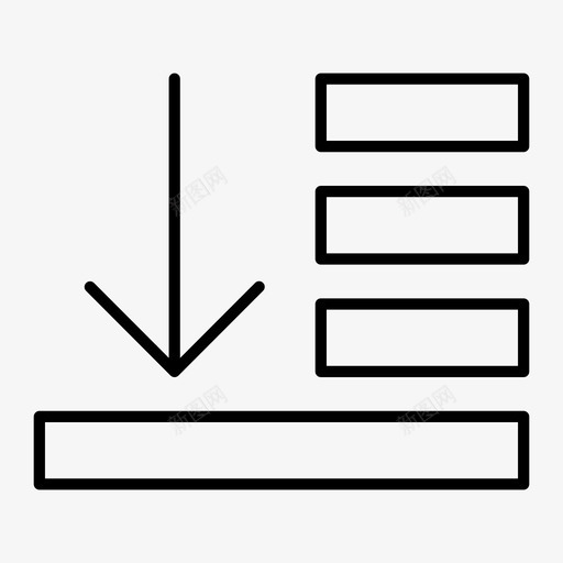 将选定内容下移到底部移动路径图标svg_新图网 https://ixintu.com 内容 刀具 容下 底部 移到 移动 路径 选定