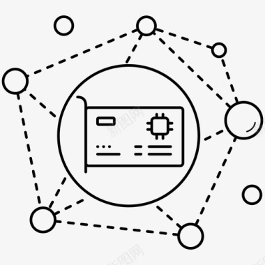 虚拟网络接口计算机控制器图标图标