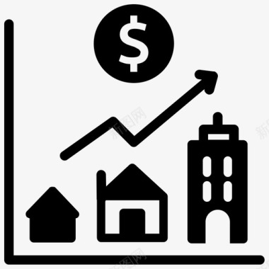 房地产价格房地产价值增长图标图标