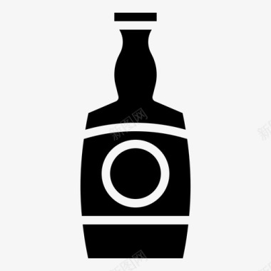 白兰地饮料瓶子图标图标