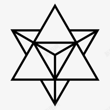 星四面体几何学梅尔卡巴图标图标