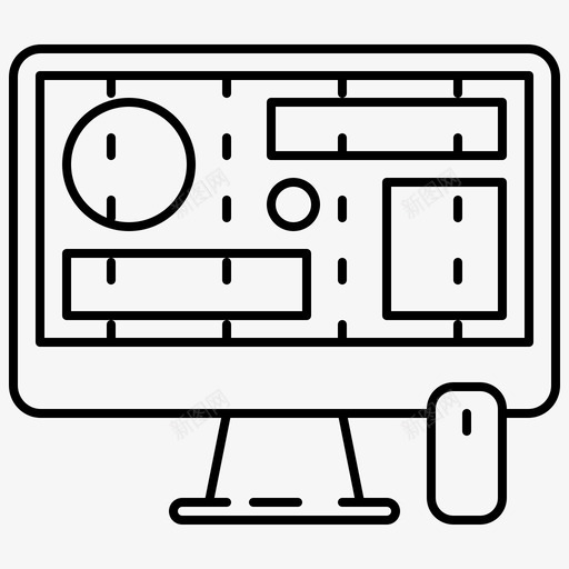 原型网格web图标svg_新图网 https://ixintu.com web 原型 图形设计 线框 网格 设计