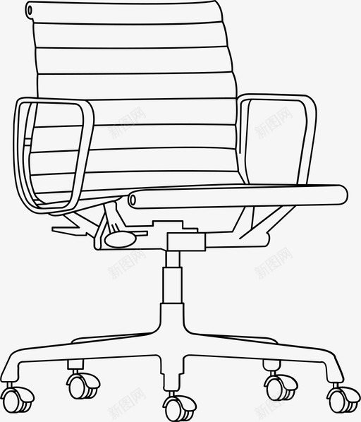 椅子铝合金师图标svg_新图网 https://ixintu.com eames 办公室 椅子 设计师 铝合金