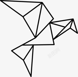 折纸鸟类图片折纸动物鸟图标高清图片