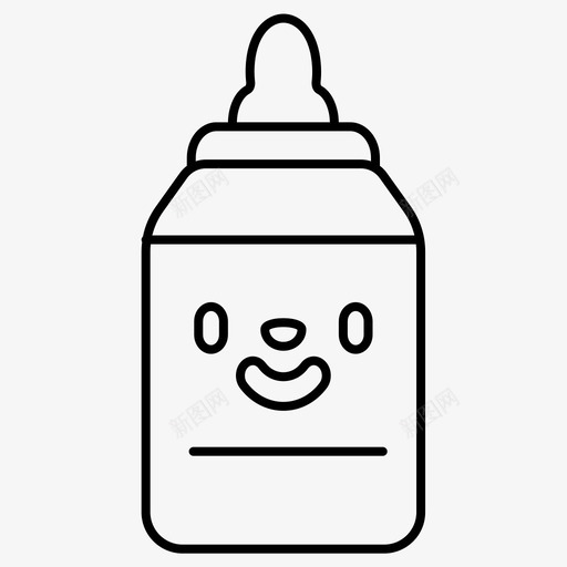 喂食器奶瓶儿童图标svg_新图网 https://ixintu.com 儿童 喂食 奶瓶 婴儿 常规 系列