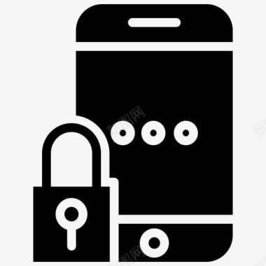 安全码加密手机保护图标图标